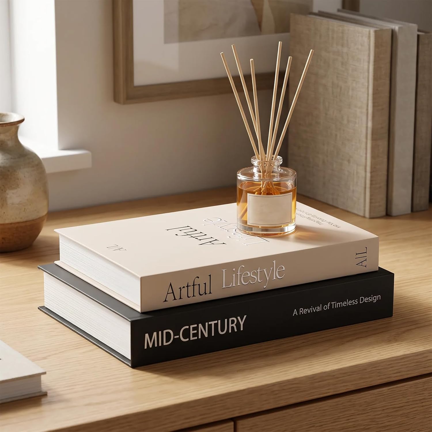 Decorative Books & Faux Book Box — Set of 2 decorative books