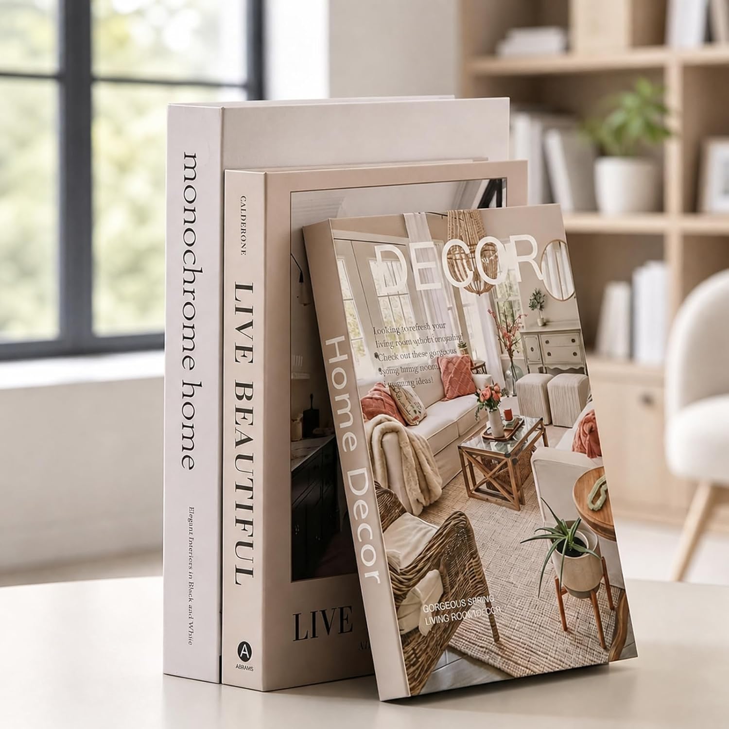 Decorative Fake Books Storage Box — Set of 3 decorative books